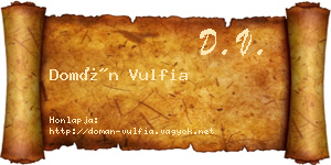 Domán Vulfia névjegykártya